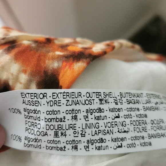 Zara, orange floral crop top with ruffled sleeves. Size small. NWOT - Picture 7 of 7